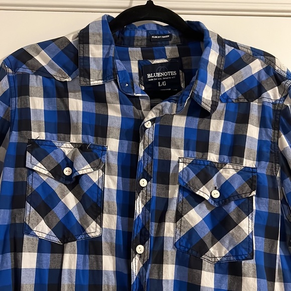 Bluenotes slim fit size large button down shirt - Picture 2 of 5